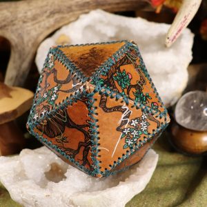 D20 en cuir peint